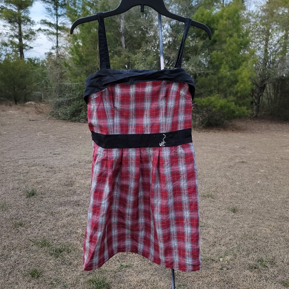 Lucky 13 Plaid Red and Black Short Dress